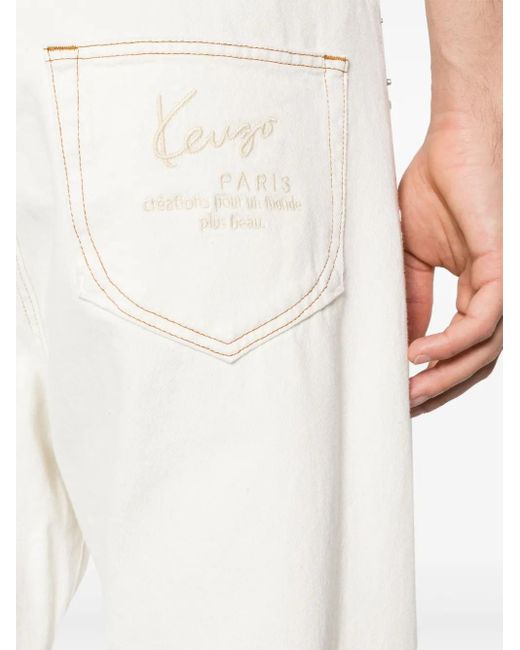 KENZO White Paris Jeans for men