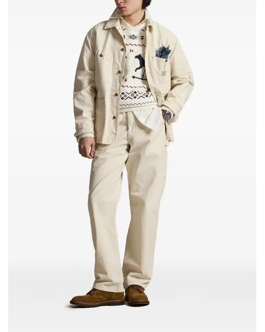 Polo Ralph Lauren Natural Buttoned Patch-Pocket Jacket for men