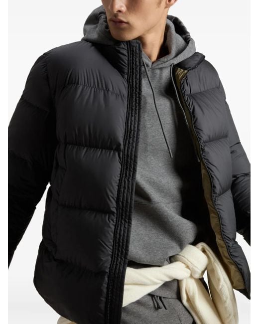 Woolrich Gray Quilted Mock-Neck Jacket for men