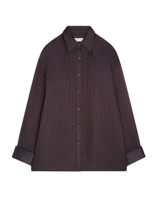Dries Van Noten Purple Gestreiftes Hemd