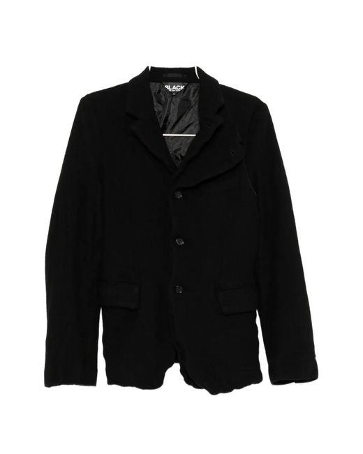 COMME DES GARÇON BLACK Black Layered Button-Fastening Blazer
