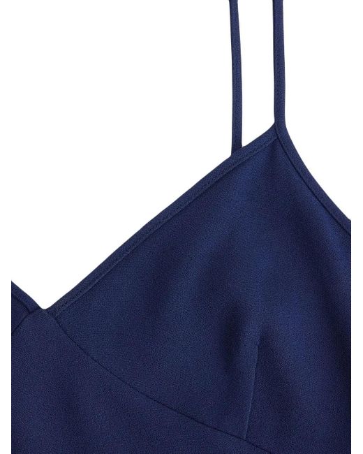 AMI Blue V Neck Tank Top