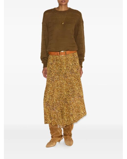 Isabel Marant Metallic Hortensia Midi Skirt
