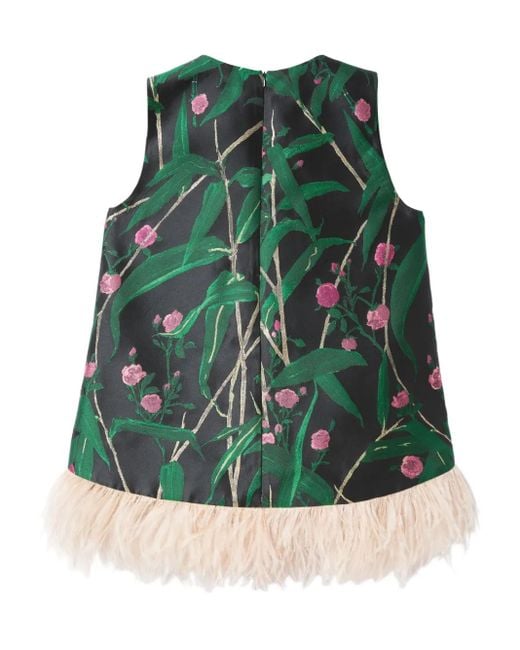 LaDoubleJ Green Bamboo-Print Top