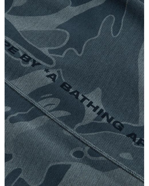 Aape By A Bathing Ape Blue Camouflage-Print Reversible Shorts for men