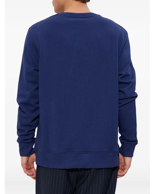 Balmain Blue Sweatshirt With Printed Logo for men