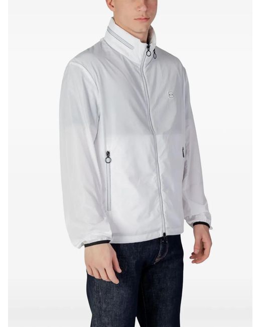 ARMANI EXCHANGE White Veste À Patch Logo for men