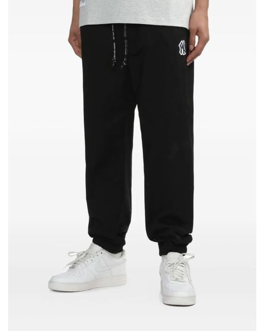 KTZ Black Logo-Patch Cuffed Track Pants for men