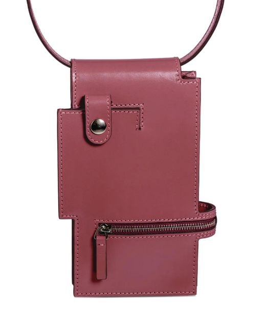 Merryl Tielman Red Jimmy Flap-Pocket Cross Body Bag