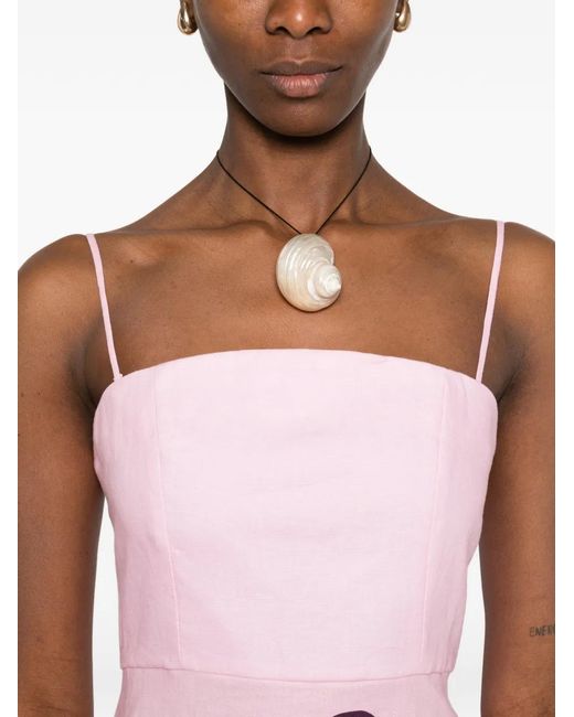 Cala De La Cruz Pink Roma Floral Mini Dress