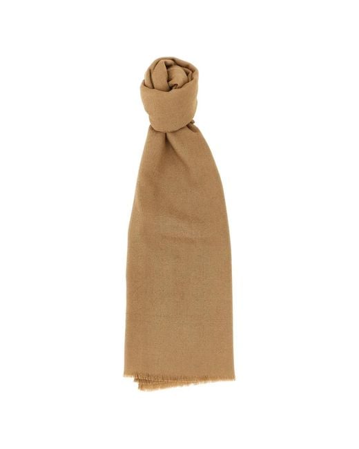Max Mara Natural Fringed-Trim Scarf