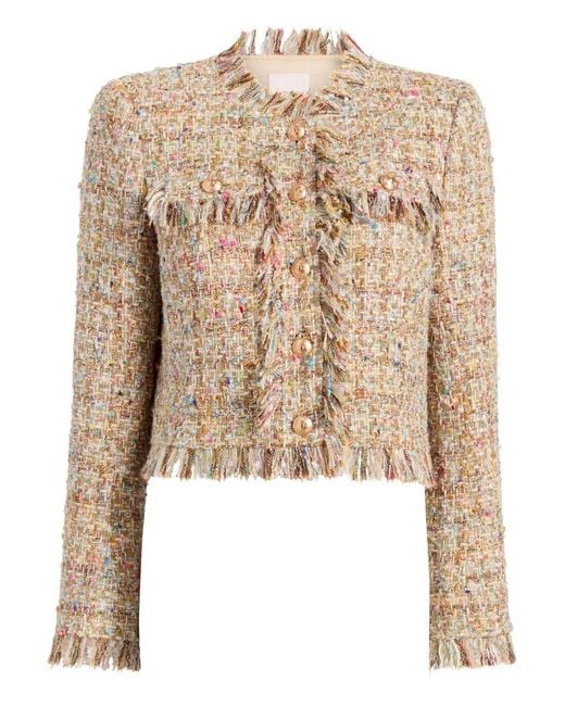 Cinq À Sept Natural Adeline Boucle Fringe Jacket