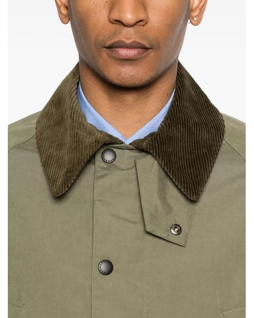Barbour メンズ グリーン コーデュロイカラー ジャケットの通販はau