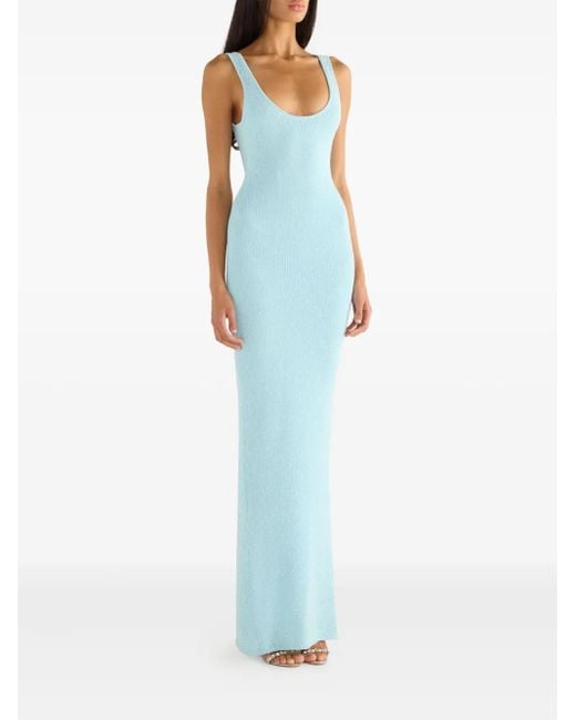 Asta Resort Blue Ana Scoop Neck Maxi Dress