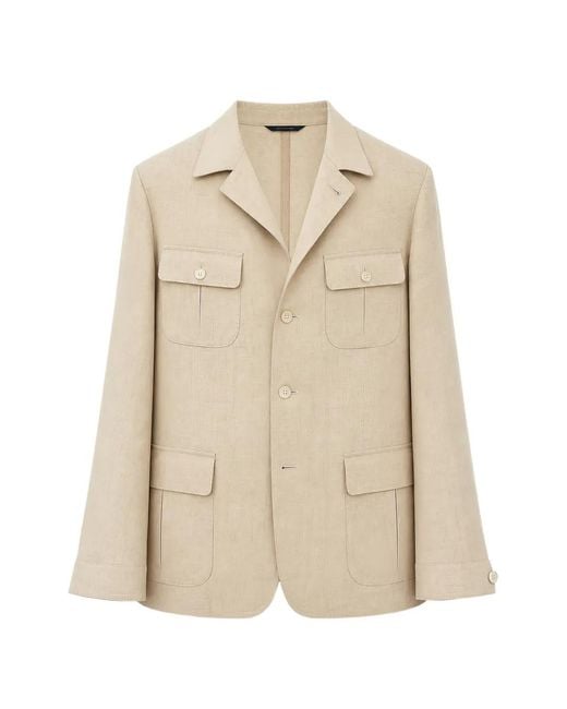 Tombolini Natural Button-Up Safari Jacket for men