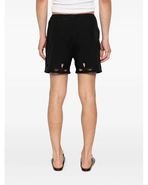 Coperni Black Petal Cut-Out Shorts