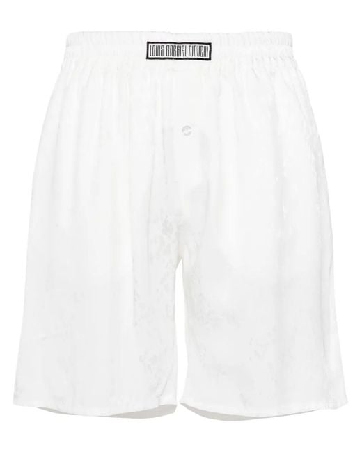 Louis-Gabriel Nouchi White Patterned-Jacquard Shorts for men