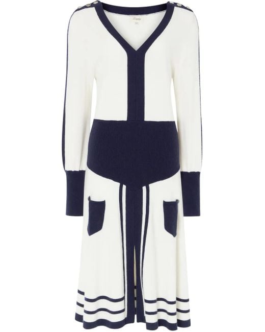 Temperley London White Bretton Knitted Midi Dress