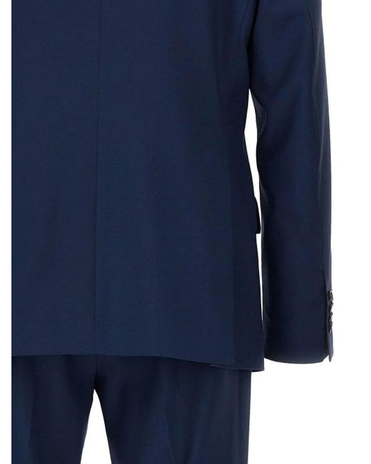 メンズ Lardini ウール スーツ Blue