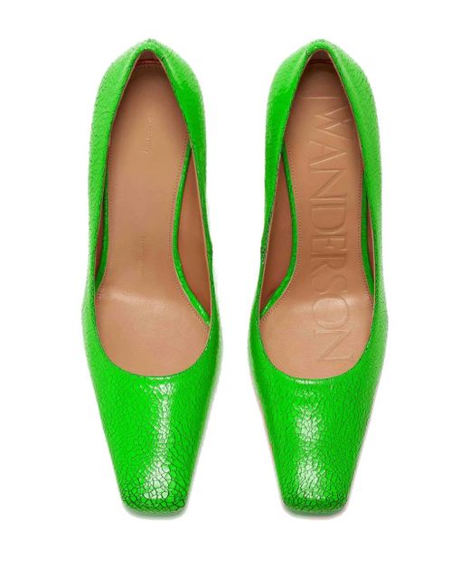 J.W. Anderson Green Jw Bubble Heel Leather Pumps