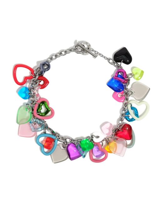 Bimba Y Lola Pink Heart-Charm Necklace
