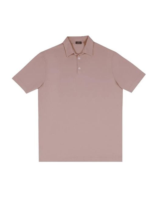 Slowear Pink Cotton Polo Shirt for men