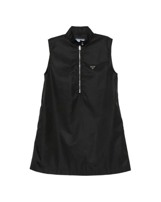 Prada Black A-Line Sleeveless Mini Dress