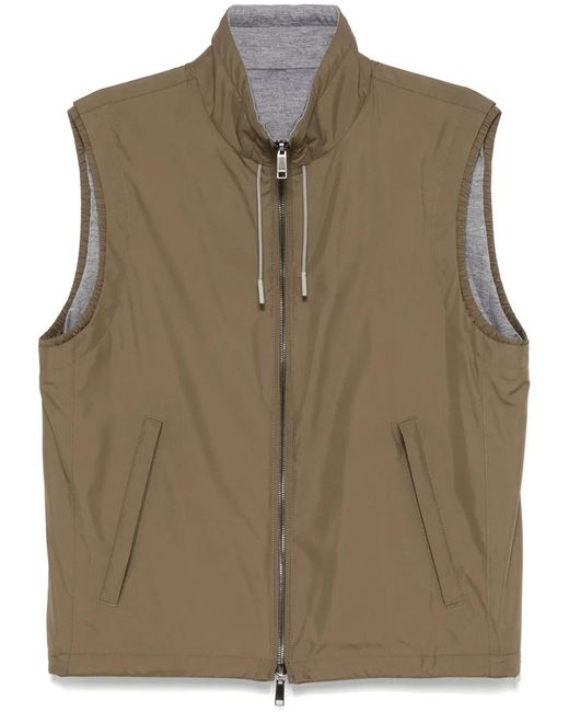 Zegna Green Reversible Gilet for men