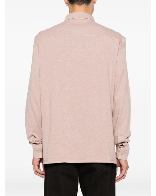 Etro Pink Button-Fastening Long-Sleeves Shirt for men