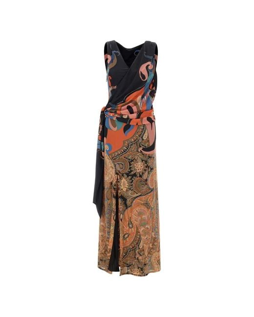 Etro White Paisley-Print Gathered Dress