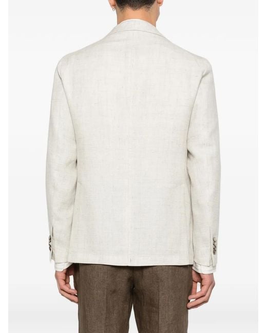 Tagliatore White Buttoned Blazer for men