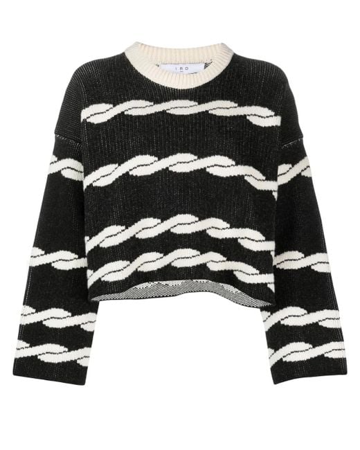 IRO Cropped Trui in het Black