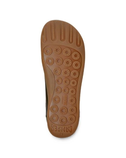 Camper Brown Peu Cami Nubuck Leather Sneakers for men