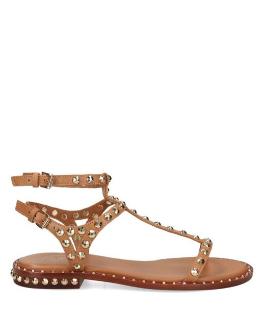 Ash Brown Gilda Leather Sandals
