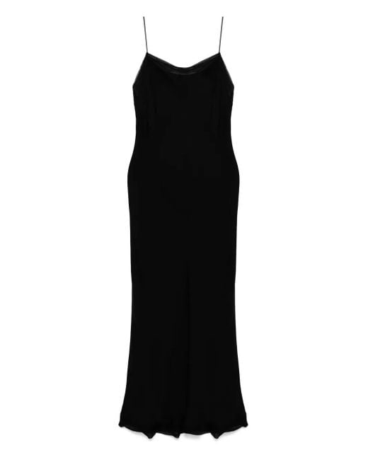 Totême  Black Satin Slip Maxi Dress