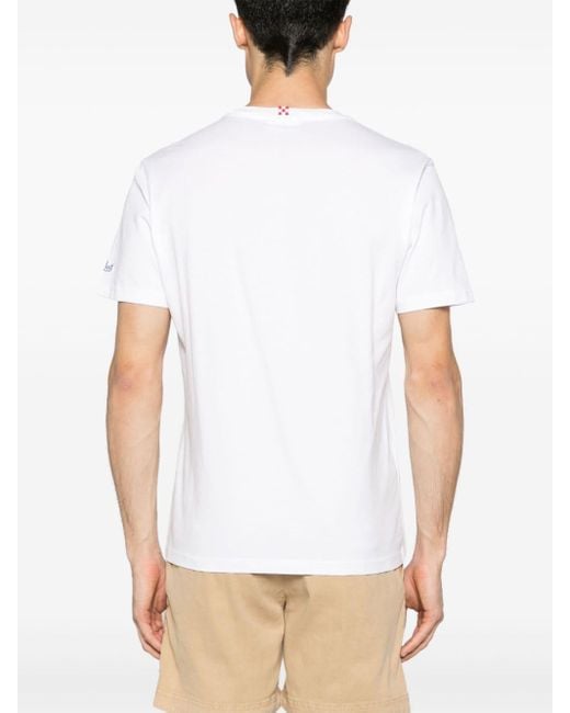 Mc2 Saint Barth White Liquid Therapy Cotton T-shirt for men