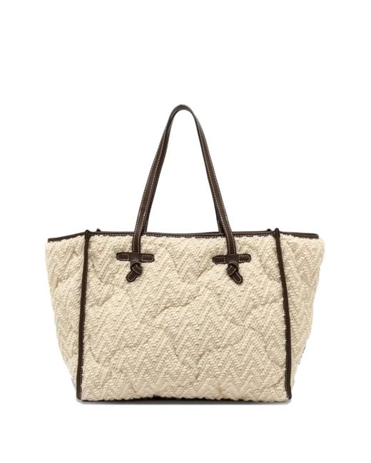 Gianni Chiarini Marcella シェブロン ハンドバッグ Natural