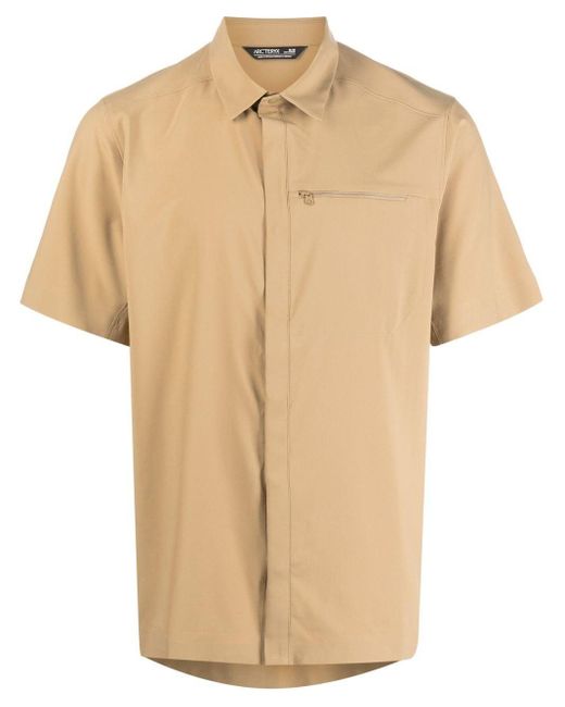 Arc'teryx Natural Short-sleeved Zip-pocket Shirt for men