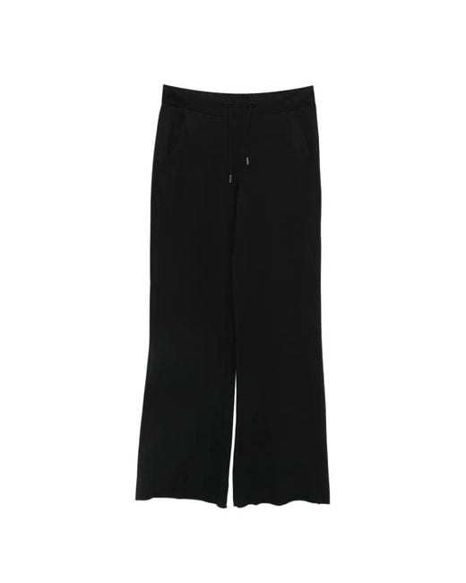 Margittes Black Drawstring-Waist Track Pants