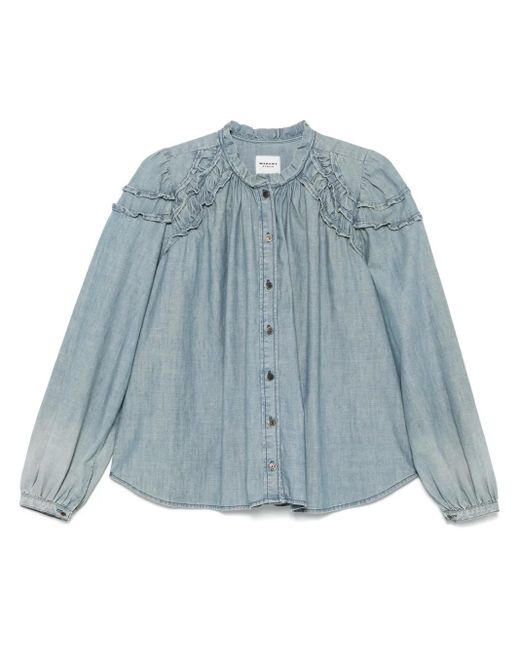 Isabel Marant Milya Blouse in het Blue