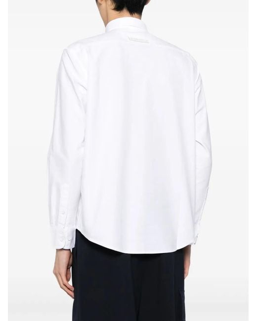Aape By A Bathing Ape White Logo-Patch Long-Sleeved Shirt for men