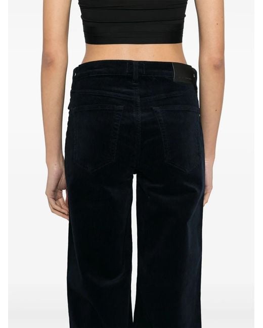 Citizens of Humanity Black Raven Wide-Leg Trousers