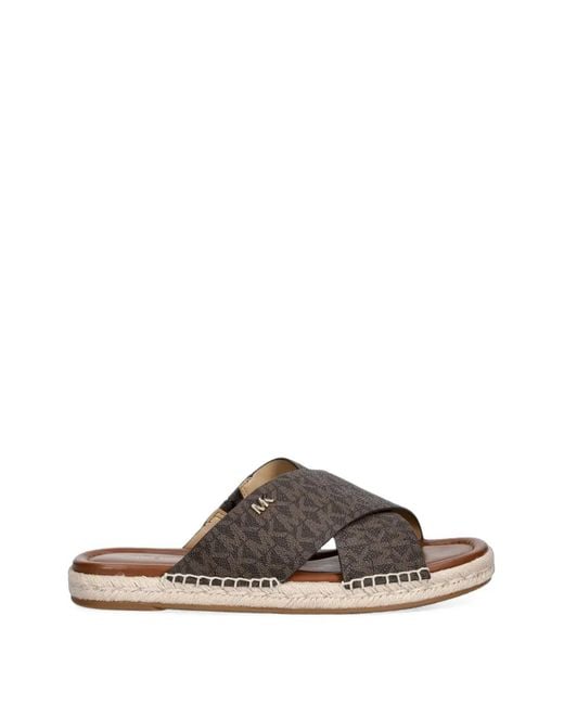 MICHAEL Michael Kors Brown Logo-Print Espadrilles