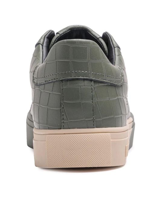 HIDE & JACK Gray Sneakers Mit Kroko-Prägung