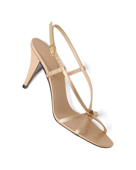 Versace Natural Valentina Satin Sandals 80 Mm