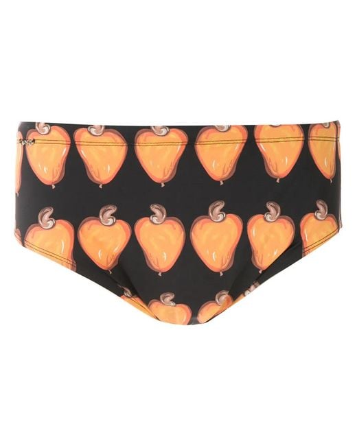 Amir Slama Orange Printed Trunks for men