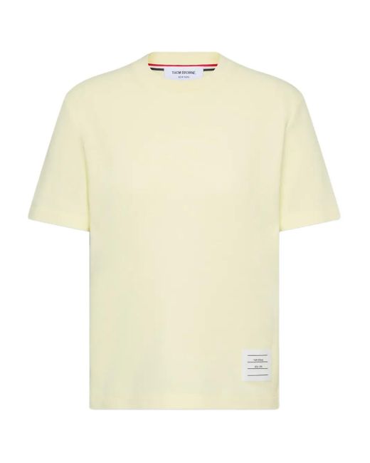 Thom Browne 4bar ストライプディテール Tシャツ Natural