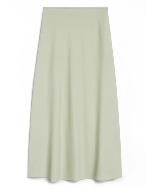 Jil Sander Green Flared Zipped Midi Skirt