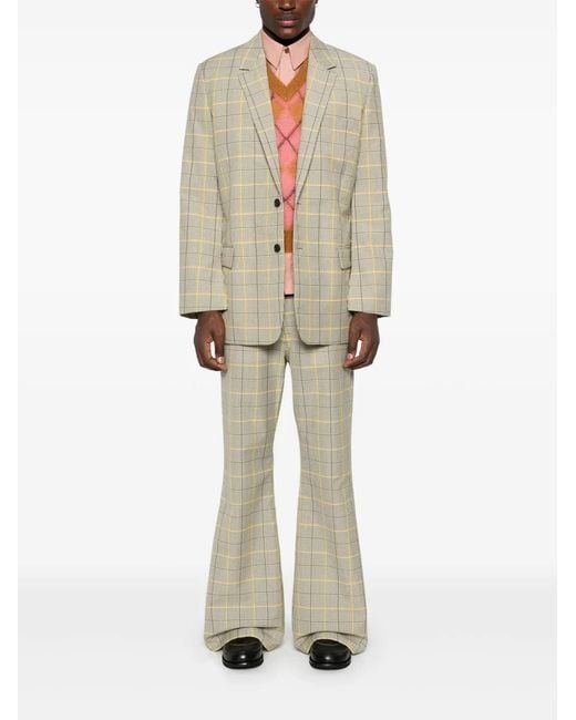 Marni Natural Microcheck Trousers for men
