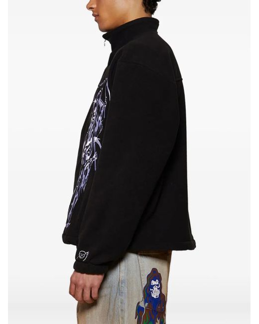 Warren Lotas Black Embroidered Sweatshirt for men